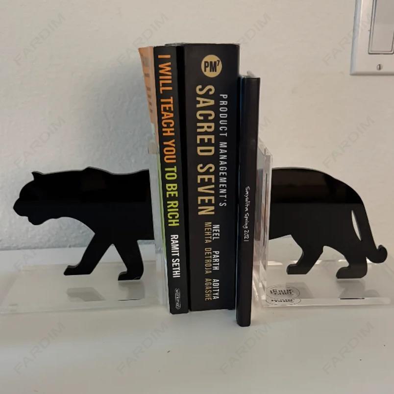 طرح برش لیزری استند نگه دارنده کتاب مدل ببر